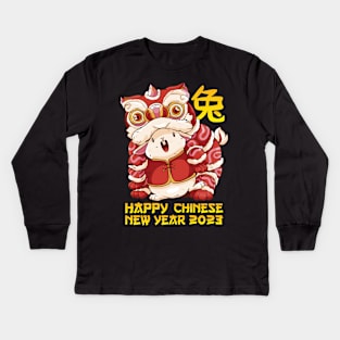 Good Luck Zodiac Happy Chinese New Year of the Rabbit Kids Long Sleeve T-Shirt